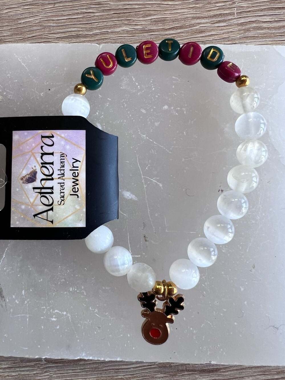 Aetherra Sacred Alchemy Jewelry Winter Solstice Yuletide Beaded Bracelet